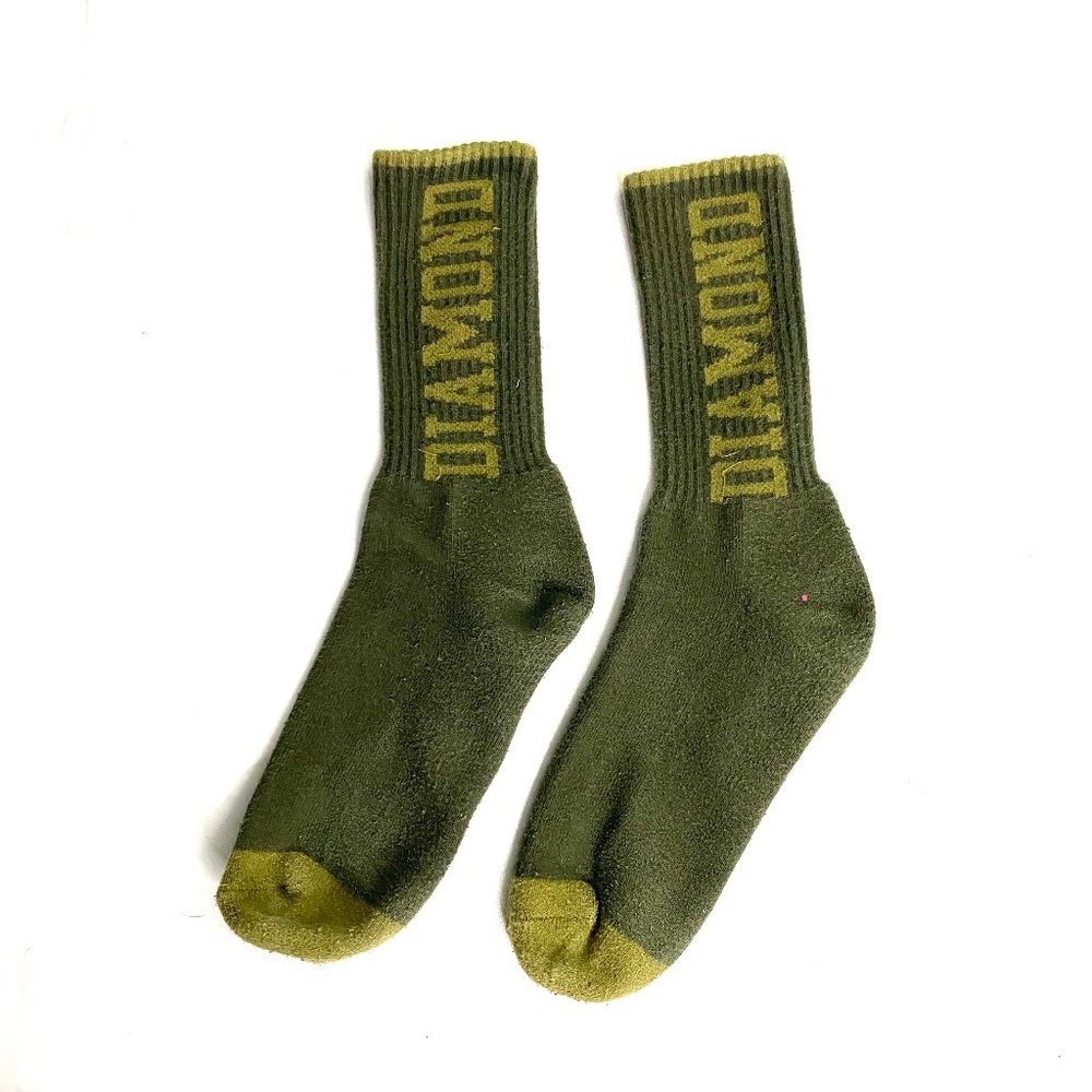 Diamond Supply Co Sport Crew Socks | Army Green | OS 9-12